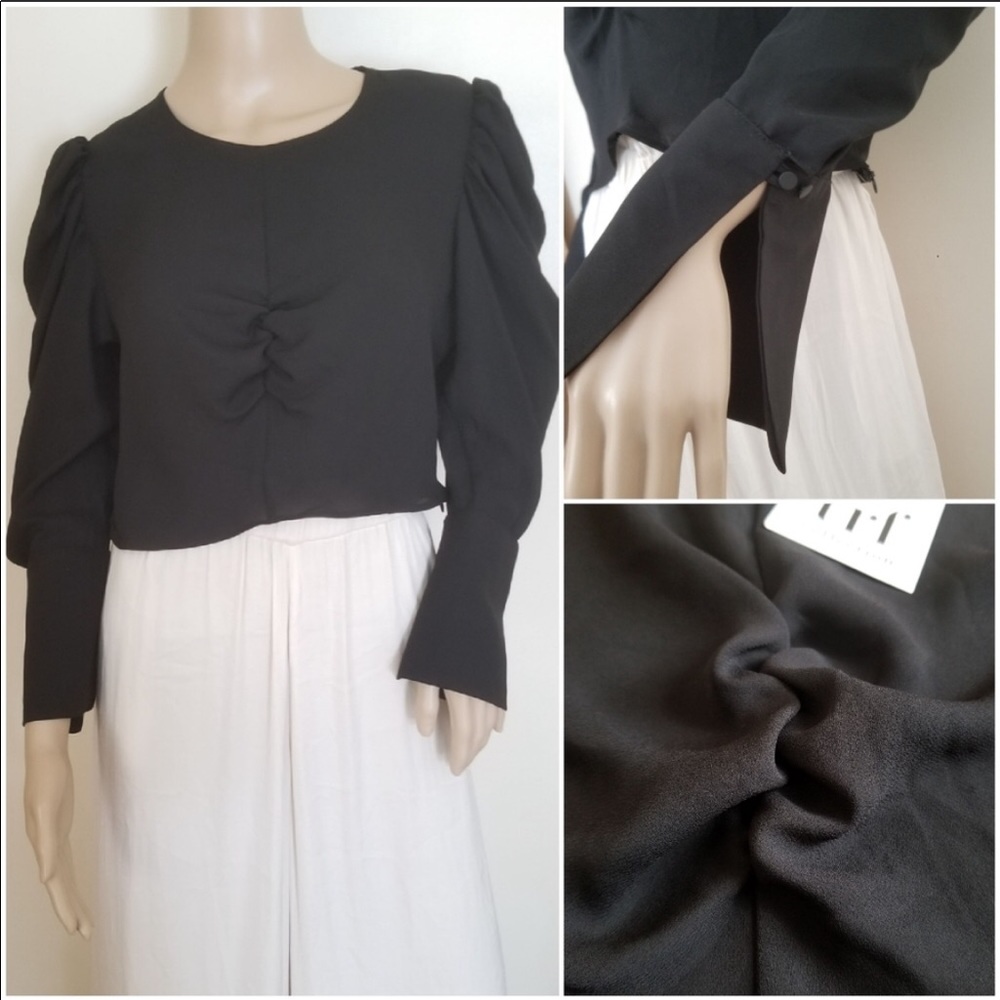 Zara flowy pleated crop top